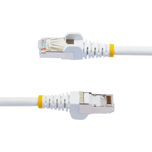 CAT6a Ethernet Cable 50ft White 10GbE 100W PoE++ Snagless