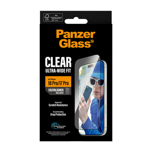 PanzerGlass ® Screen Protector iPhone 18 Pro | 17 Pro | Ultra-Wide Fit w. EasyAligner
