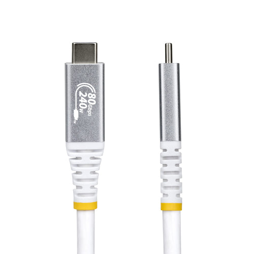 USB4 Cable StarTech.com CC50CM80G 80Gbps 240W PD 8K 120Hz White - CC50CM80GUSB4CABLEW