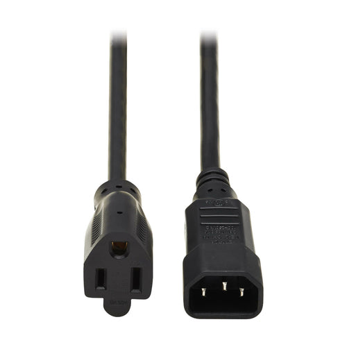 Power Cable Tripp Lite P002-002 2ft 16AWG 13A IEC-320-C14 to NEMA 5-15R