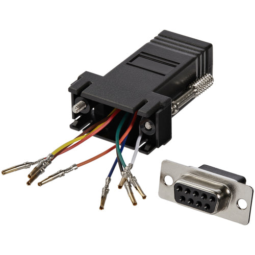 DB9 to RJ45 Modular Adapter StarTech.com GC98FF F/F Black