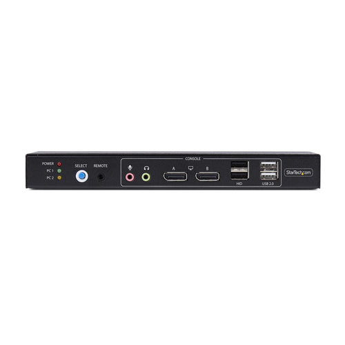 2-Port Dual-Monitor DisplayPort KVM Switch 4K 60Hz Hotkey Switching