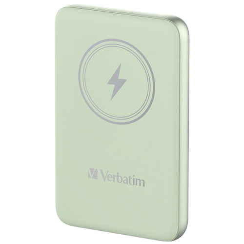 Verbatim Charge 'n' Go Magnetic Wireless Power Bank 10000mAh - Green, Quick Charge 3.0