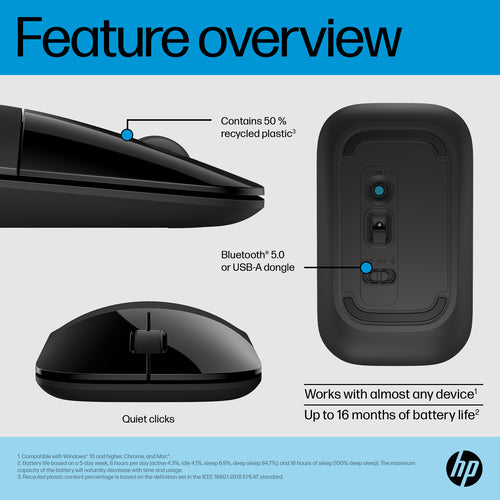 HP Z3700 Dual Black Wireless mouse
