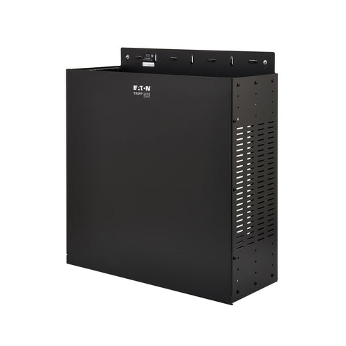 Vertical-Mount 4U Mini Rack Enclosure Black Steel for Wall-Mount