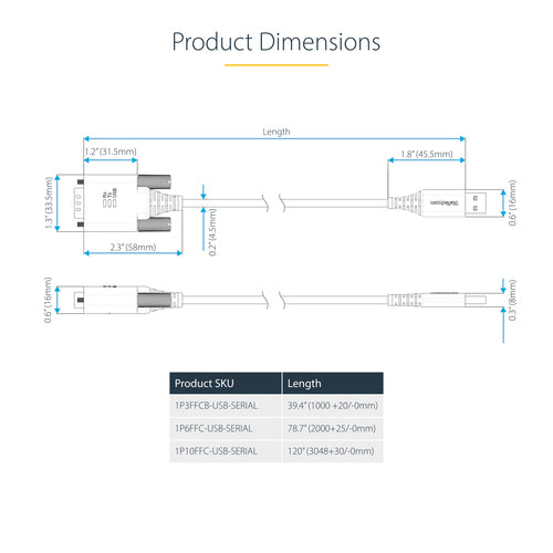 StarTech.com 1P6FFC-USB-SERIAL serial cable