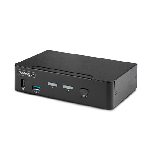 2-Port KVM Switch 8K 60Hz DisplayPort USB 3.0 TAA Compliant