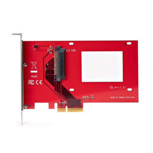 StarTech.com PEX4SFF8639U3 U.3 to PCIe 4.0 Adapter Card for NVMe SSDs