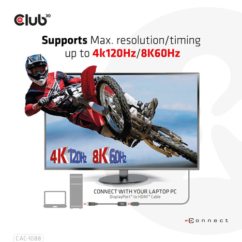 CLUB3D CAC-1088 video cable adapter