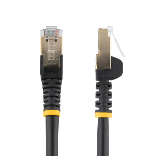 CAT6a Ethernet Cable 25ft 10 Gigabit Shielded RJ45 Black