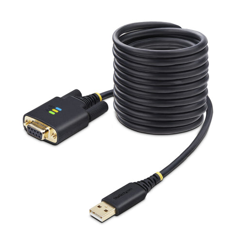 USB to Null Modem Serial Adapter Cable 10ft FTDI ESD Protection