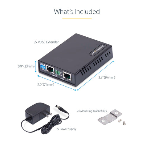 VDSL2 Ethernet Extender Network Repeater 300Mbps Single Pair Wire