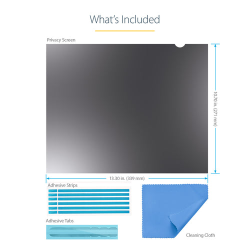 Privacy Filter StarTech.com 17-Inch Anti-Glare 51% Blue Light Reduction Frameless