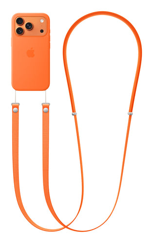 Apple Crossbody Strap Orange 2.08m Recycled rPET Stainless Steel