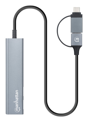 USB-C USB-A Hub Manhattan 181075 4 Ports 5Gbps Aluminium