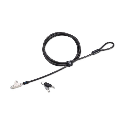 Keyed Laptop Lock Kensington Slim N17 2.0 Carbon Steel 1.83m Wedge-Shaped Slots