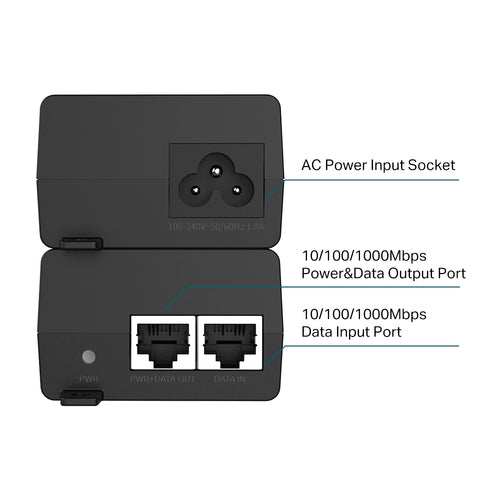 PoE+ Injector TP-Link Omada POE160S Gigabit Ethernet 10/100/1000 - POE160S