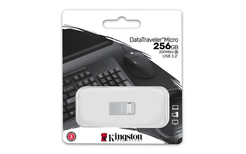 USB Flash Drive Kingston DataTraveler 256GB 200MB/s USB Type-A Capless - DTMC3G2/256GB