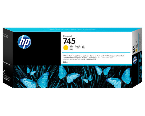 Ink Cartridge HP 745 300-ml DesignJet Yellow Thermal Inkjet - F9K02A
