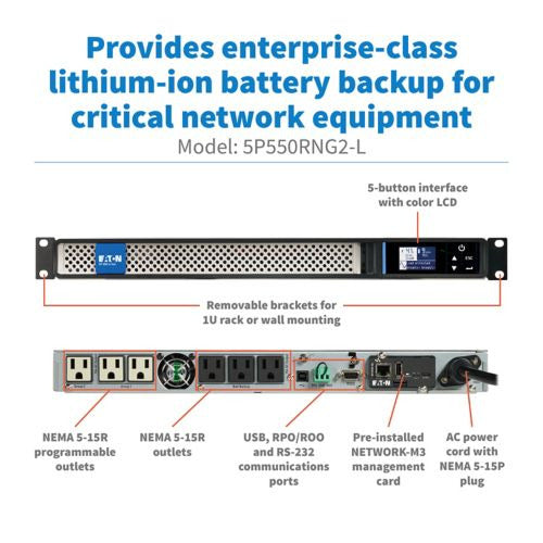 Eaton 5P550RG2-L uninterruptible power supply (UPS)