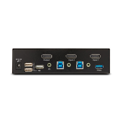 2-Port KVM Switch 8K 60Hz DisplayPort USB 3.0 TAA Compliant
