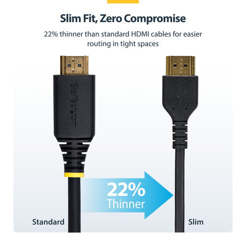 HDMI Cable StarTech.com RHDMM2MP 6ft 4K 60Hz Slim with Ethernet - RHDMM2MP