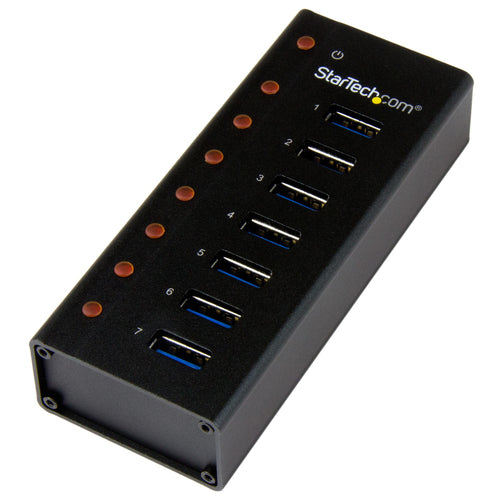 7-Port USB 3.0 Hub StarTech.com Desktop Wall-Mountable 5Gbps Aluminum
