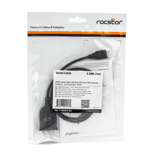 Rocstor Y10C877-B1 serial cable