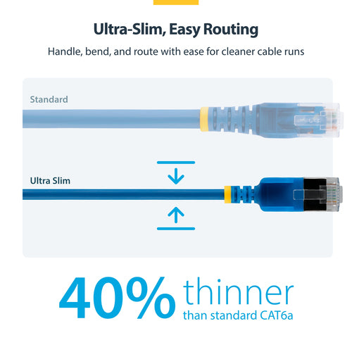 Networking Cable StarTech.com N6APATSTP34BLS4M 4m Ultra Slim Cat6A Snagless RJ45 - N6APATSTP34BLS4M