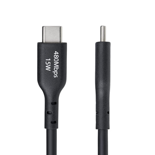 USB 2.0 Charging Cable 10ft USB-A to USB-C 3A Sync Black