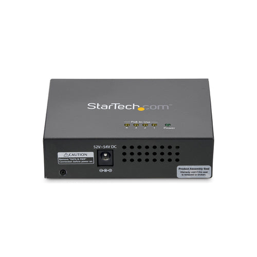 4-Port Gigabit PoE+ Injector StarTech.com 802.3at/af Network Transmitter 100m 2000Mbit/s