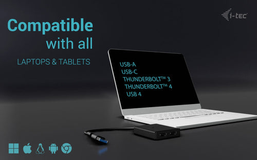 Dual 4K HDMI Adapter USB-A/USB-C 0.27m 60Hz Video Converter