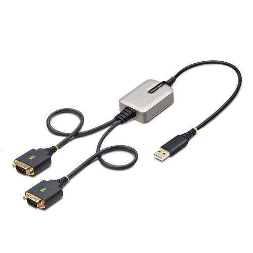 USB to Serial Adapter StarTech 2-Port DB9 RS232 2ft 60cm - 2P1FFC-USB-SERIAL