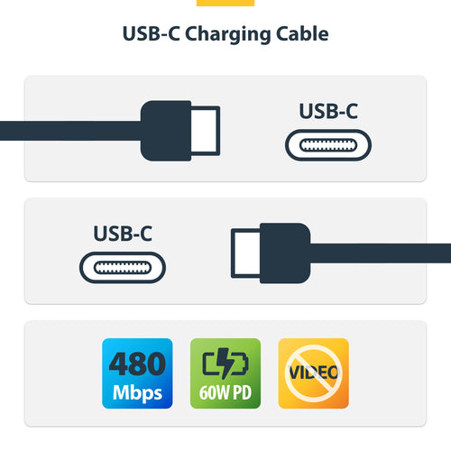 USB-C Charging Cable 3m 60W Power Delivery StarTech.com