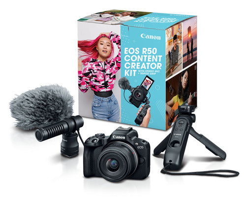 Canon EOS R50 Mirrorless Camera Content Creator Kit