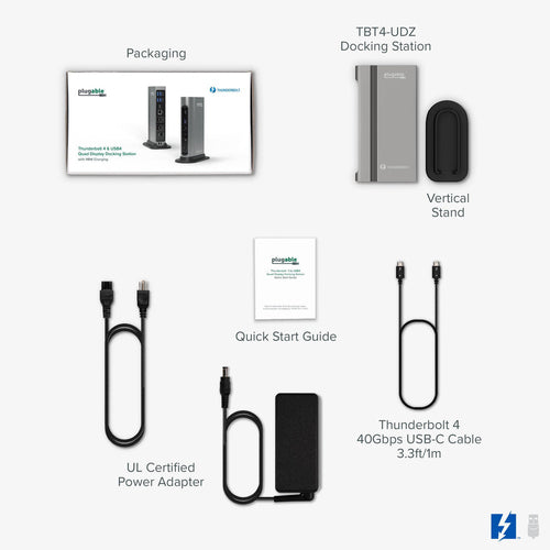 Plugable Technologies TBT4-UDZ laptop dock/port replicator