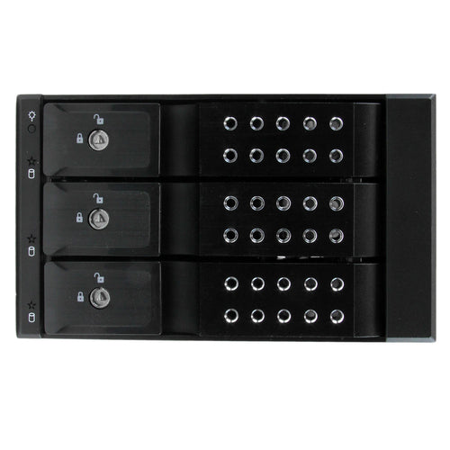 3 Bay Aluminum Trayless Hot Swap Mobile Rack for 3.5in SATA III HDDs - StarTech.com