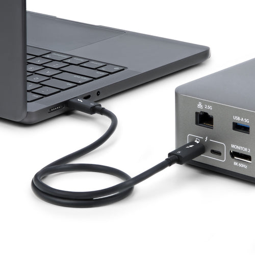 Thunderbolt Cable StarTech.com TBLT5MM50CM240WWH 80Gbps 240W PD 8K 60Hz Male-Male - TBLT5MM50CM240WWH
