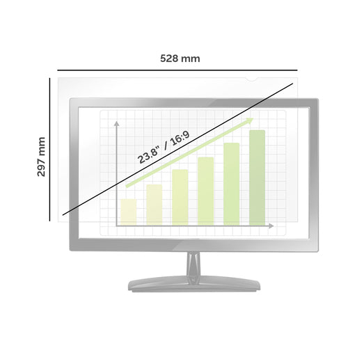 Display Privacy Filter Fellowes 23.8 Inch Frameless Anti-Glare