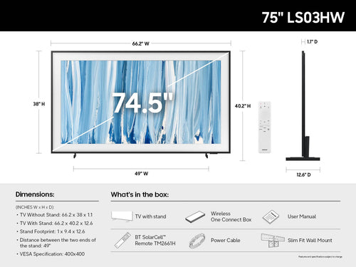 Samsung Neo QN75LS03HWFXZA TV