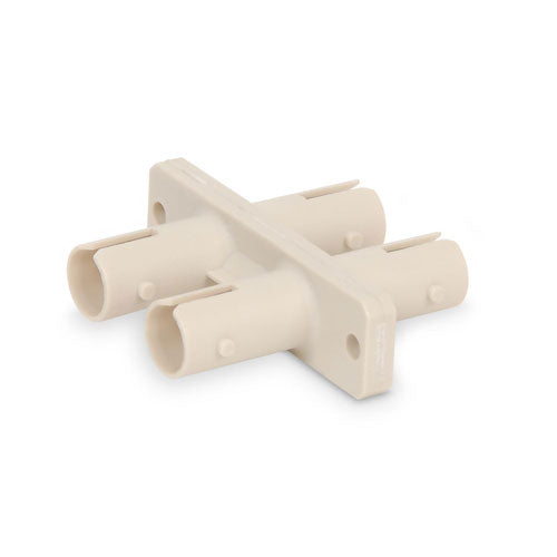 ST/ST Multimode Duplex Fiber Optic Coupler 2xST White