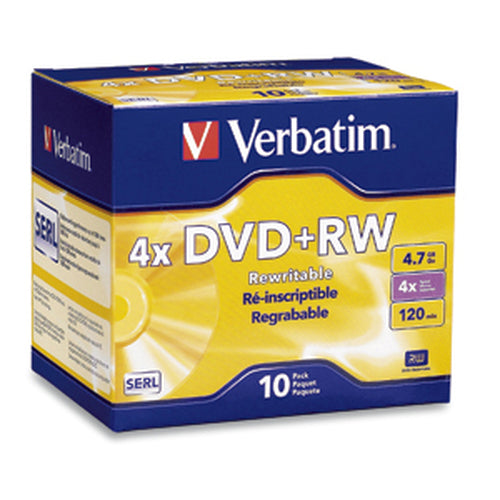 DVD+RW Verbatim DataLifePlus 4.7GB 10-Pack Jewel Case