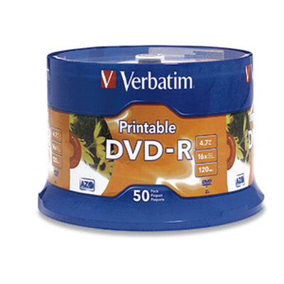 Verbatim 16x DVD-R Media - 4.7GB - Ink Jet Printable