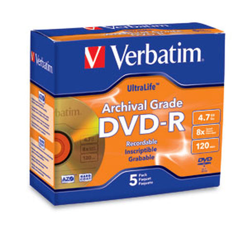 Verbatim DVD-R 4.7GB 8X - High-Quality Blank Discs for Data Storage