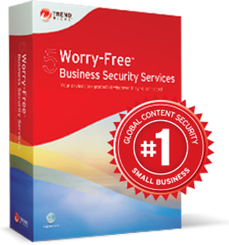Business Security Services Trend Micro Worry-Free 1 Year Malware Ransomware Protection