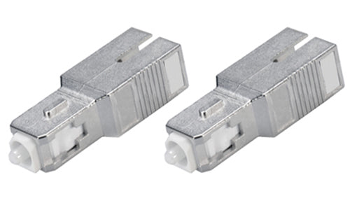 SC/PC Optical Fiber Connector 2-Pack Metallic