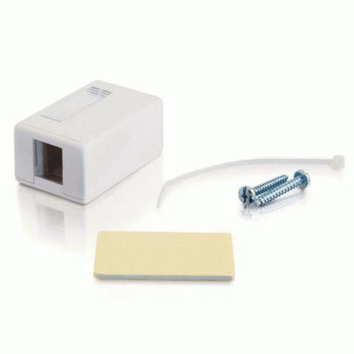 C2G Keystone Jack Surface Mount Box 1-Port Ivory