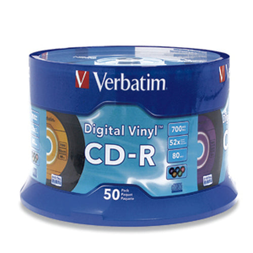 Verbatim Digital Vinyl CD-R™ 80MIN 700MB 52X 50pk Spindle