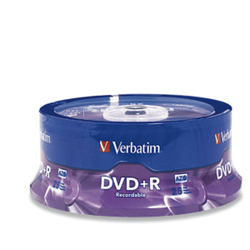 Verbatim DVD+R 4.7GB 16X Branded 25pk Spindle