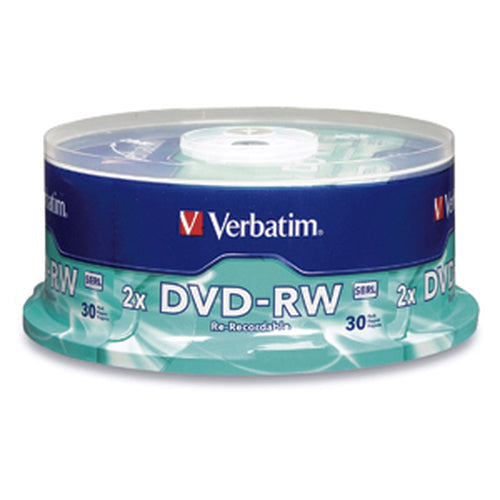 Verbatim DVD-RW 4.7GB 2X Rewritable Discs 30-Pack Spindle